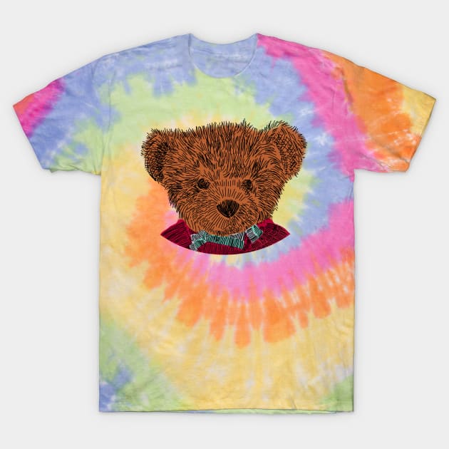 Teddy Sketch Vintage Style T-Shirt by ellenhenryart